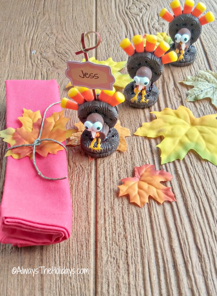 Turkey Cookie Place Card Holders
