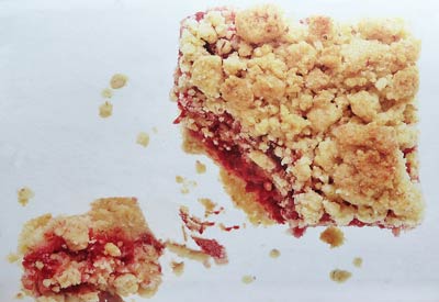 Crumbly Raspberry Bars with Cornmeal